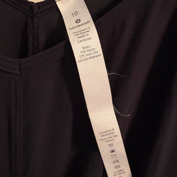 lululemon athletica: Women’s Black Sleeveless Jumpsuit with Waist Tie - Picture 6 of 6